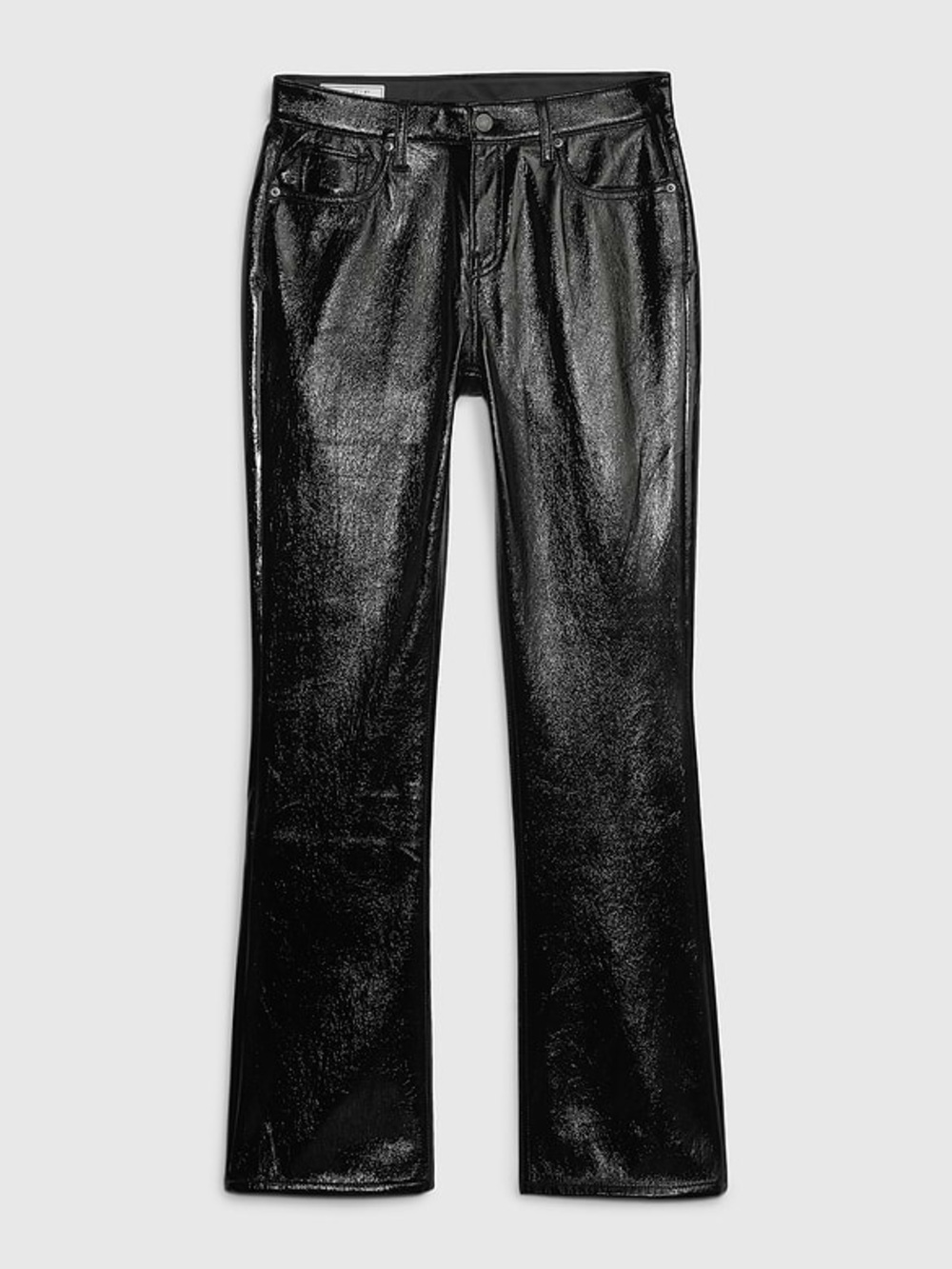 GAP Mid Rise Vegan Patent Leather Baby Boot Pants
